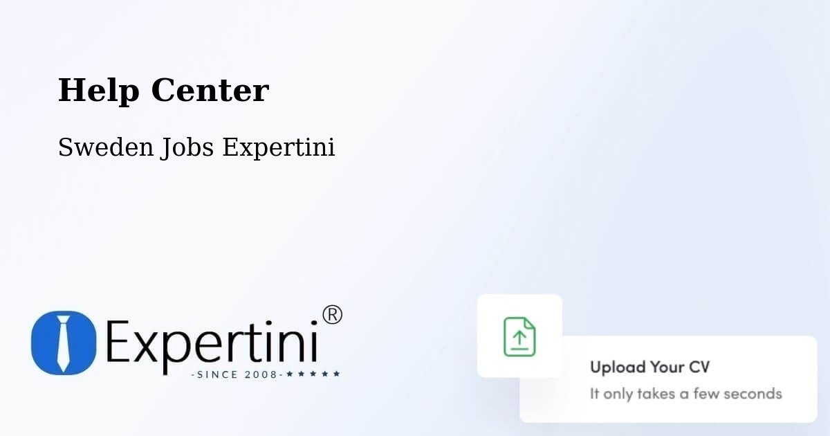 Help Center – Sålanda - Sweden Jobs Expertini